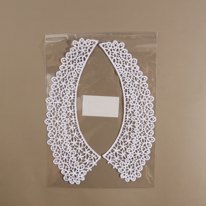 Воротник пришивной, гипюровый, 21 × 6 см, цвет белый Воротник пришивной, гипюровый, 21 × 6 см, цвет белый