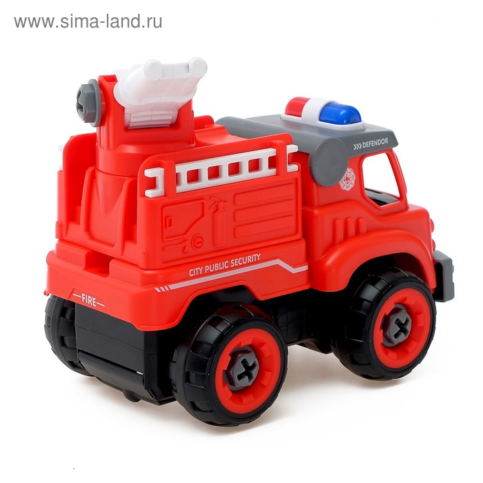 Конструктор винтовой «Пожарная машина», с электрическим шуруповёртом, радиоуправляемый, 31 деталь Конструктор винтовой «Пожарная машина», с электрическим шуруповёртом, радиоуправляемый, 31 деталь