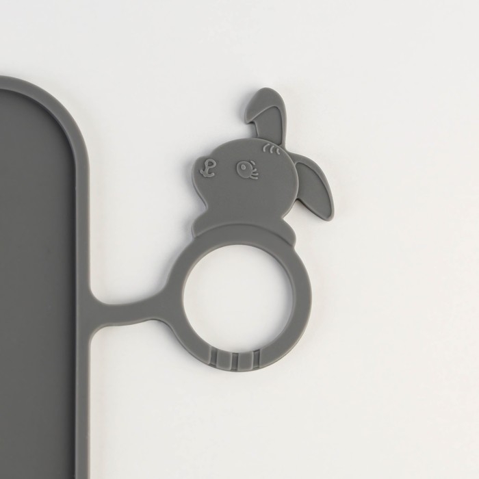 Коврик силиконовый под миску «Паттерн», 30х40 см, серый Коврик силиконовый под миску «Паттерн», 30х40 см, серый