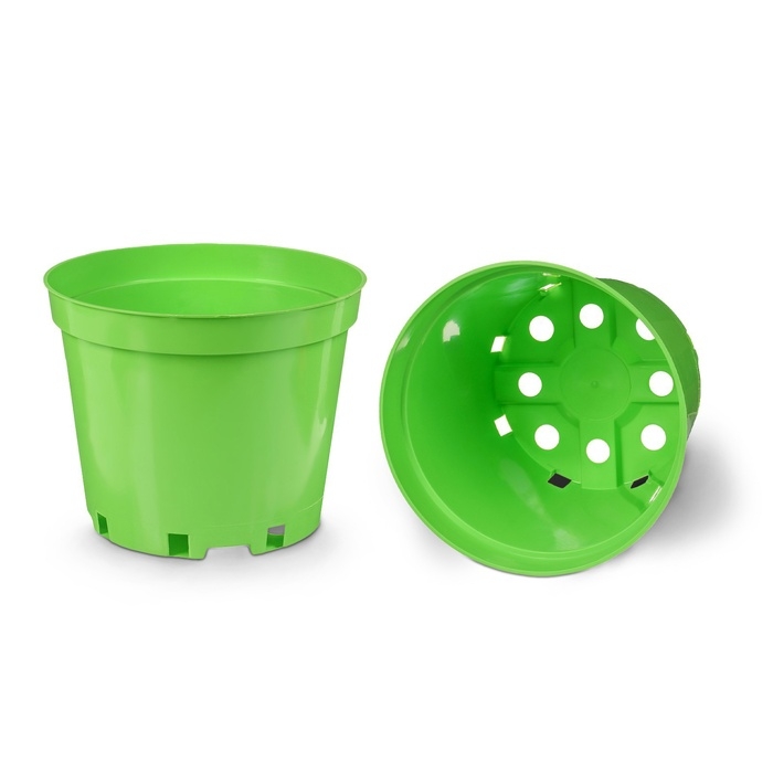 Горшок для рассады, 5 л, d = 22 см, h = 18 см, пластик, зелёный, Greengo Горшок для рассады, 5 л, d = 22 см, h = 18 см, пластик, зелёный, Greengo