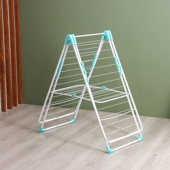 Сушилка для белья двухуровневая, рабочая длина 21 м, цвет белый Сушилка для белья двухуровневая, рабочая длина 21 м, цвет белый