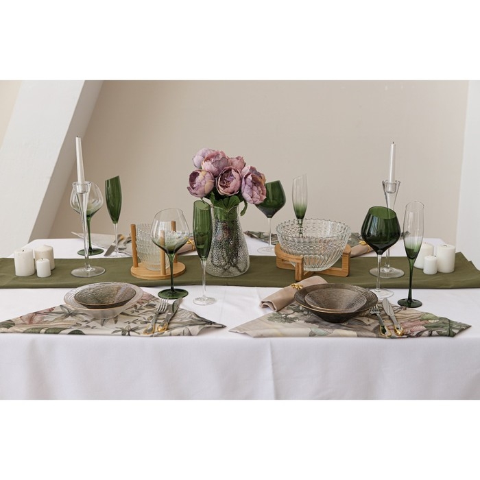 Бокал для шампанского стеклянный Magistro «Иллюзия», 160 мл, 5,5×27,5 см, на зелёной ножке Бокал для шампанского стеклянный Magistro «Иллюзия», 160 мл, 5,5×27,5 см, на зелёной ножке