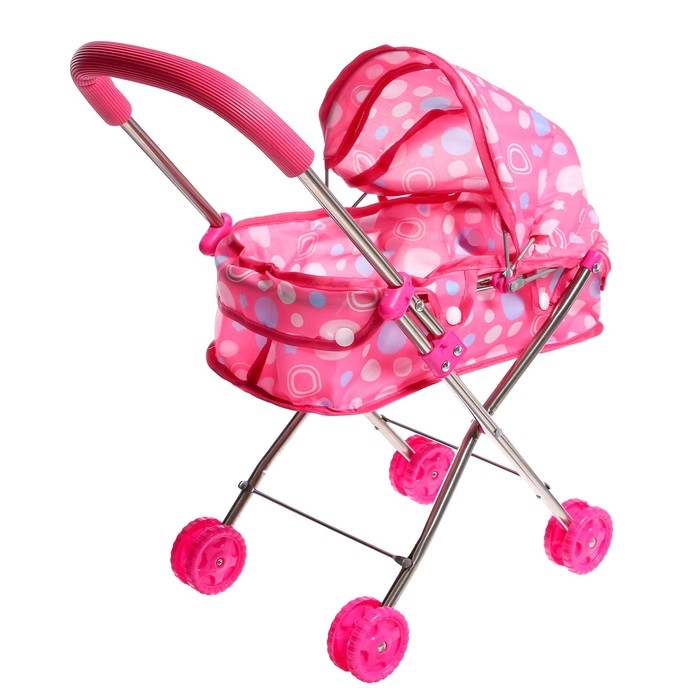 Коляска для кукол, металлический каркас, цвета МИКС Коляска для кукол, металлический каркас, цвета МИКС