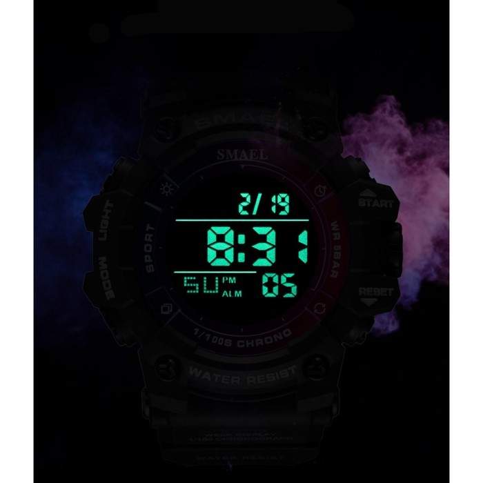 Часы наручные электронные, с будильником, d-5.9 см, ремешок l-26 см, 5 ATM, желтый ремешок Часы наручные электронные, с будильником, d-5.9 см, ремешок l-26 см, 5 ATM, желтый ремешок