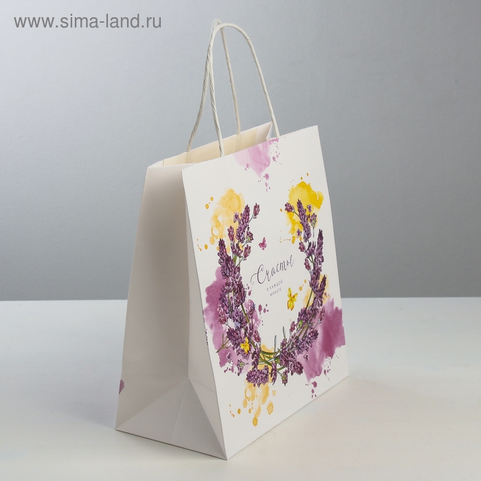 Пакет подарочный крафт, упаковка, «Счастье в каждой минуте», 22 х 25 х 12 см Пакет подарочный крафт, упаковка, «Счастье в каждой минуте», 22 х 25 х 12 см