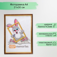 Фоторамка пластик 21х30 см бронза (580)