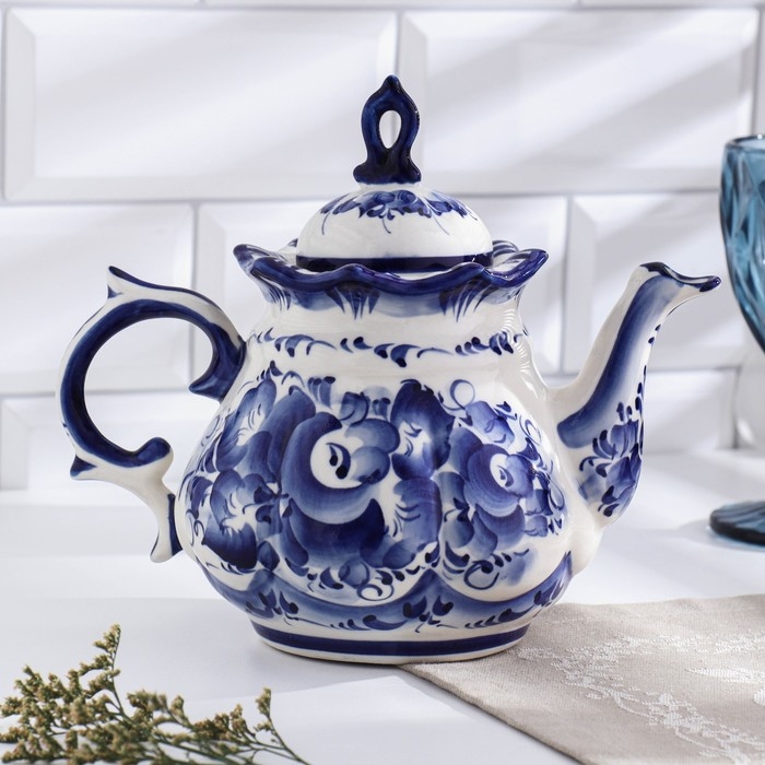 Чайник «Анимон», 1 л, гжель Чайник «Анимон», 1 л, гжель