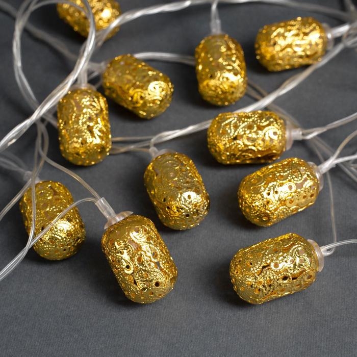 Гирлянда «Нить» 4 м с насадками «Фонарик», IP20, прозрачная нить, 20 LED, свечение тёплое белое, 8 режимов, 220 В Гирлянда «Нить» 4 м с насадками «Фонарик», IP20, прозрачная нить, 20 LED, свечение тёплое белое, 8 режимов, 220 В