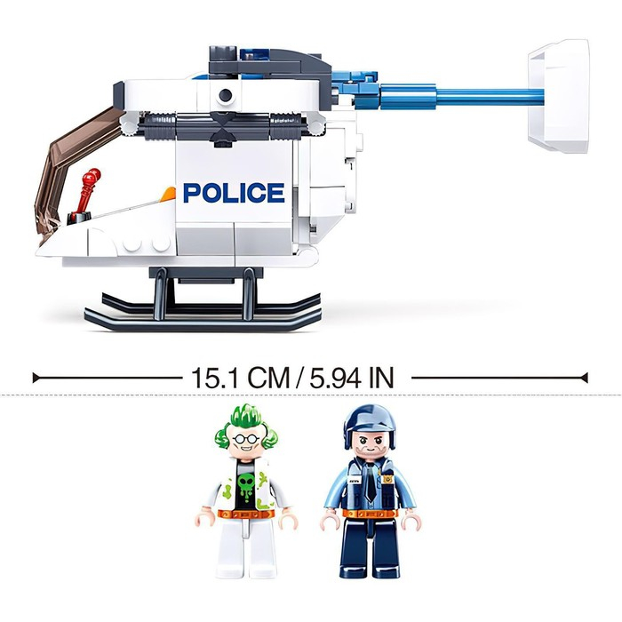 Конструктор Полиция «Вертолет», 161 деталь Конструктор Полиция «Вертолет», 161 деталь