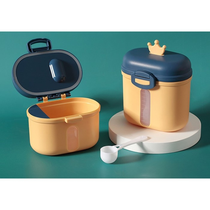 Контейнер для хранения детского питания «Корона», 240 гр., цвет желтый Контейнер для хранения детского питания «Корона», 240 гр., цвет желтый