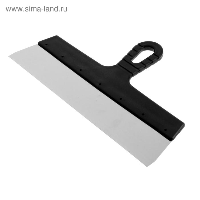 Шпатель фасадный ЛОМ, 350 мм, нержавеющая сталь, пластиковая рукоятка Шпатель фасадный ЛОМ, 350 мм, нержавеющая сталь, пластиковая рукоятка