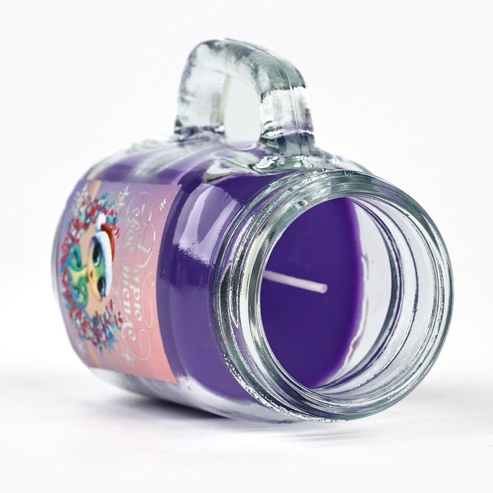 Новогодняя свеча в баночке с ручкой «Новый год: Дарю свое тепло», аромат мандарин, 7 х 8,5 х 5 см Новогодняя свеча в баночке с ручкой «Новый год: Дарю свое тепло», аромат мандарин, 7 х 8,5 х 5 см