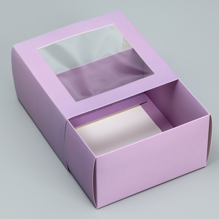 Коробка-фоторамка подарочная складная, упаковка, «Лавандовая», 14 х 14 х 8 см Коробка-фоторамка подарочная складная, упаковка, «Лавандовая», 14 х 14 х 8 см