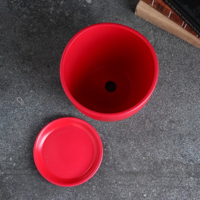 Горшок цветочный Горшок цветочный "Колор Гейм" красный, 1,4 л