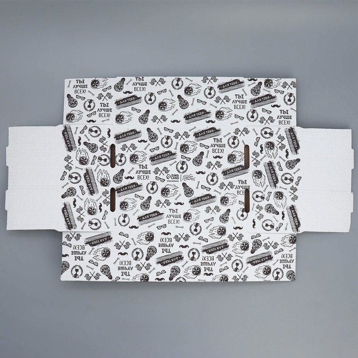 Коробка подарочная сборная с окном, упаковка, «Лучше всех», белый ,27х10х21 см Коробка подарочная сборная с окном, упаковка, «Лучше всех», белый ,27х10х21 см