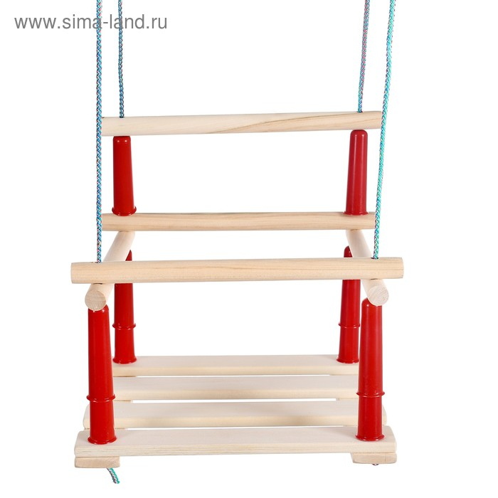 Качели подвесные, деревянные, сиденье 33×22см, МИКС Качели подвесные, деревянные, сиденье 33×22см, МИКС