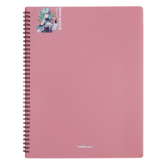 Папка 20 вкладышей на спирали, А4, 600 мкм, ErichKrause Папка 20 вкладышей на спирали, А4, 600 мкм, ErichKrause "Matt Manga", текстура "песок", микс