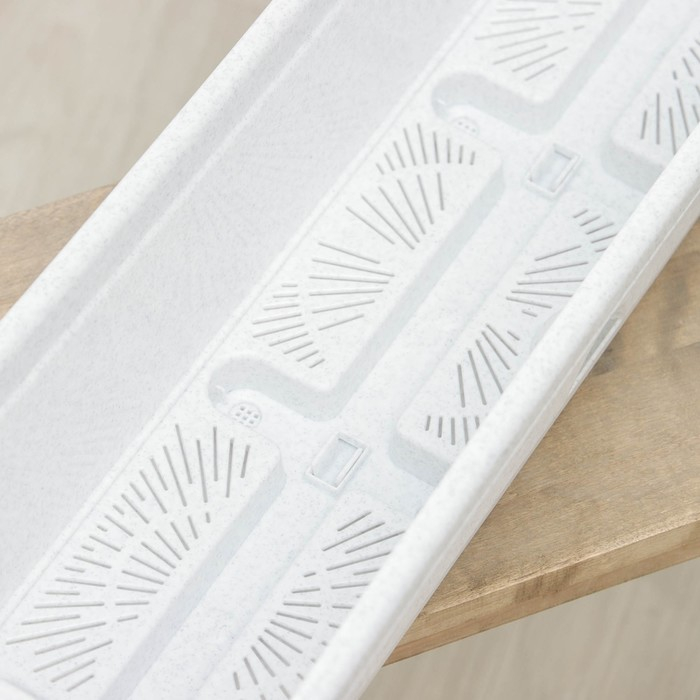 Ящик балконный с поддоном, 60 см, цвет мраморный Ящик балконный с поддоном, 60 см, цвет мраморный