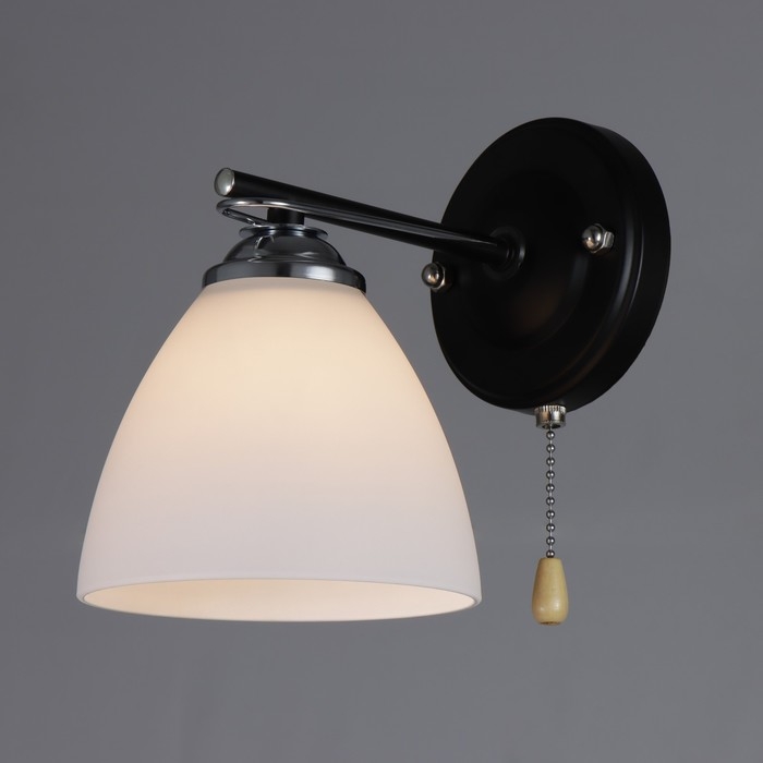 Бра 2019/1 E27 60Вт хром+черный 18х13,5х17 см