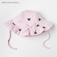 Панамка Крошка Я "Сердечки", розовый, р.46
