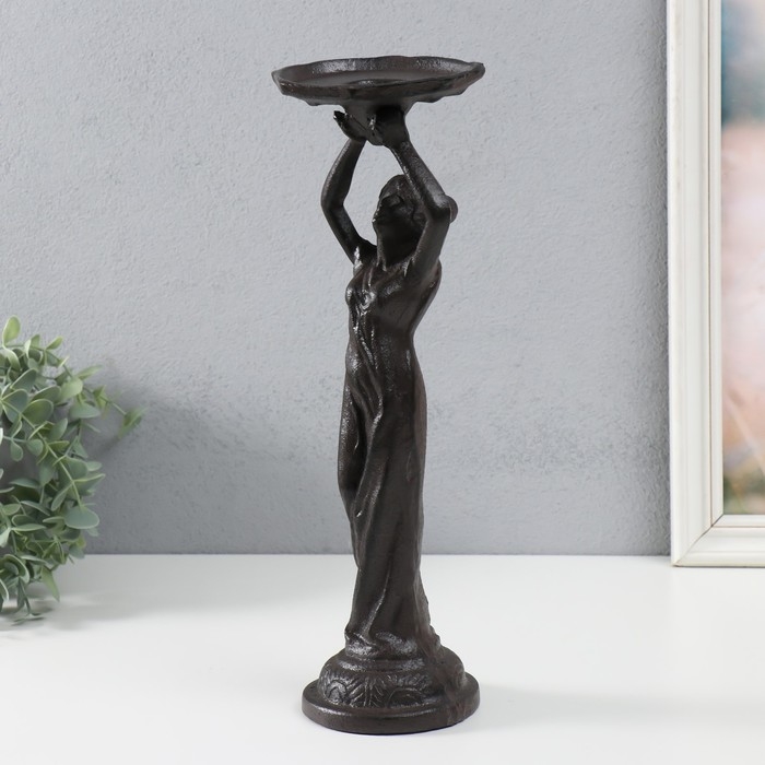 Подсвечник чугун на 1 свечу "Богиня" 10,5х12х36 см