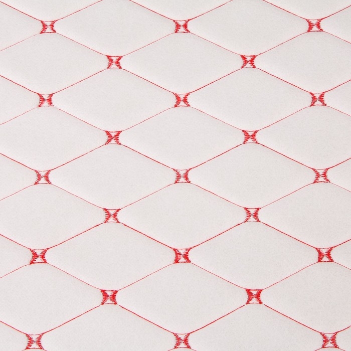 Обшивка салона авто 100×160×0,7 см, кожзам/поролон, ромб, красная строчка Обшивка салона авто 100×160×0,7 см, кожзам/поролон, ромб, красная строчка