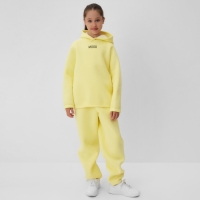Костюм детский (худи, брюки) MINAKU: Basic Line KIDS, oversize, цвет жёлтый, рост 140