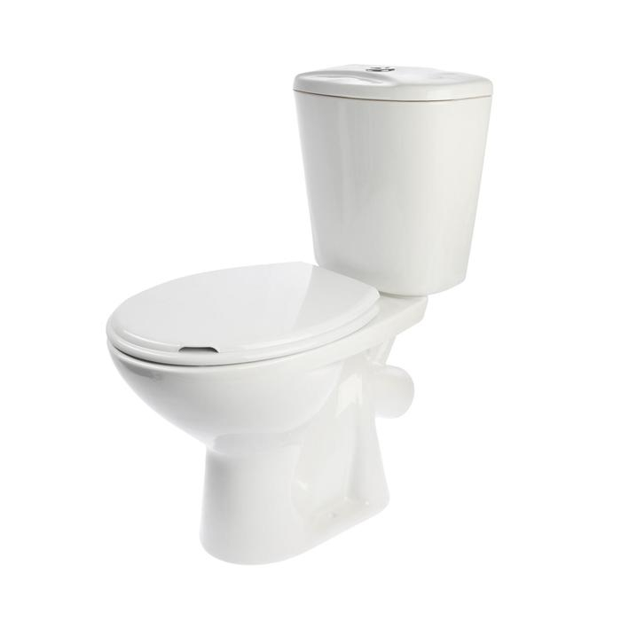 Унитаз компакт ЛЗСФ Унитаз компакт ЛЗСФ "Универсал NEW 45", нижняя подводка, косой выпуск, сиденье, кнопка