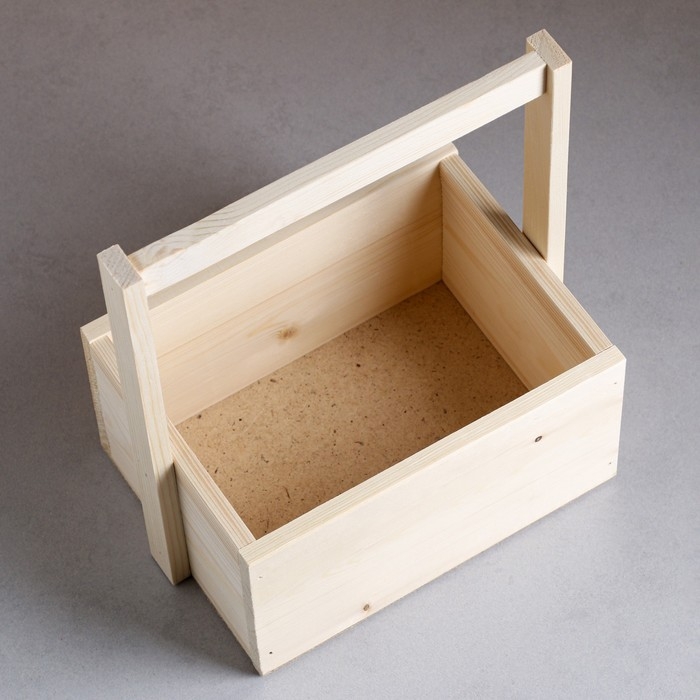 Кашпо деревянное 20×15×11(25) см Элегант  Кашпо деревянное 20×15×11(25) см Элегант "Рестайл Классик", с ручкой Дарим Красиво