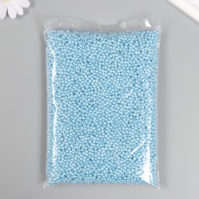 Набор бусин Набор бусин "Жемчуг" d 4 мм, 250 гр, серо-голубой