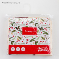 Скатерть "Доляна" Christmas mood 146х220+/- 3см, 100%хл, рогожка 164 г/м2