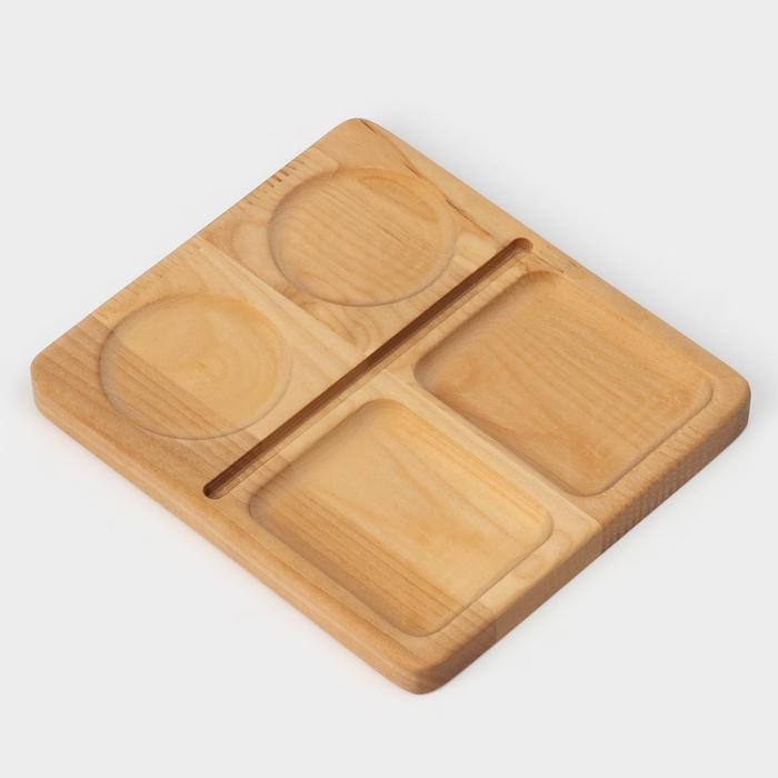 Блюдо для подачи Adelica, 20×18×1,8 см, пропитано маслом, берёза Блюдо для подачи Adelica, 20×18×1,8 см, пропитано маслом, берёза