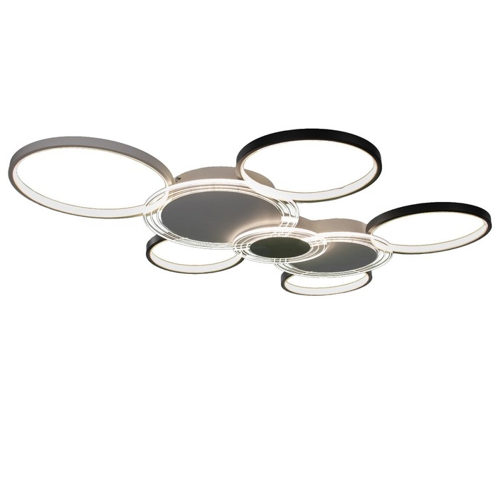 Люстра с ПДУ "Мноро" 8хLED 250Вт 3000-6000К черно-белый 114х76 см BayerLux