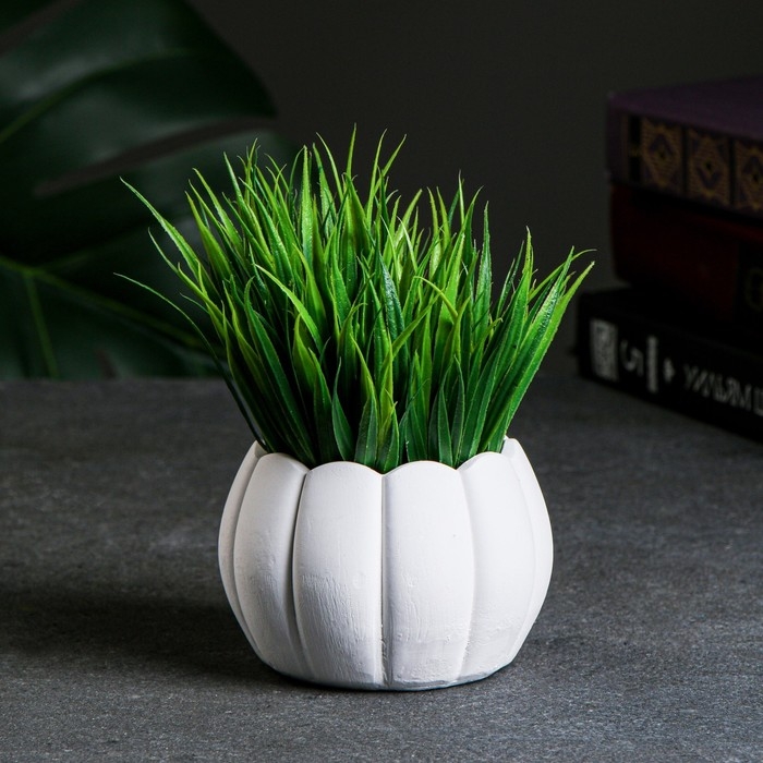 Кашпо  Кашпо "Тыква" белый, 0 15 л / 8,5х6х8,5см