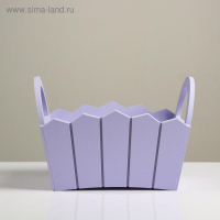 Кашпо деревянное 25×16×17 см "Мария", ручки боковые, МДФ, лаванда