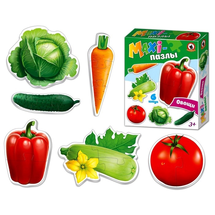 Макси-пазлы «Овощи», МИКС Макси-пазлы «Овощи», МИКС