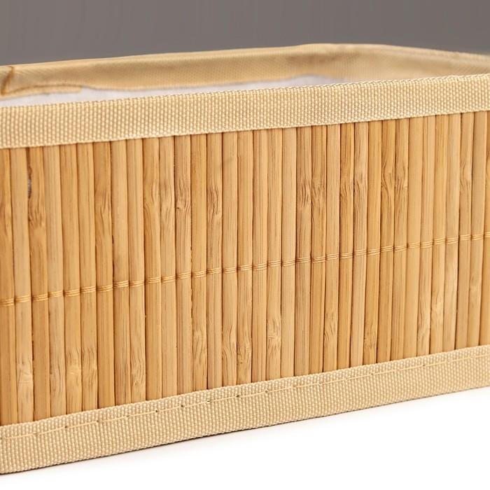 Корзина стеллажная Корзина стеллажная "Бамбук", 25 х 15 х 10 см, бамбук