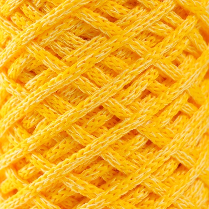 Шнур для вязания 35% хлопок,65% полипропилен 3 мм 85м/160±10 гр (желтый) Шнур для вязания 35% хлопок,65% полипропилен 3 мм 85м/160±10 гр (желтый)