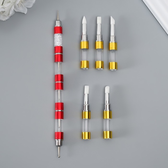 Инструмент для творчества набор 10 насадок пластик, металл, резина 2х12,5х29,5 см Инструмент для творчества набор 10 насадок пластик, металл, резина 2х12,5х29,5 см