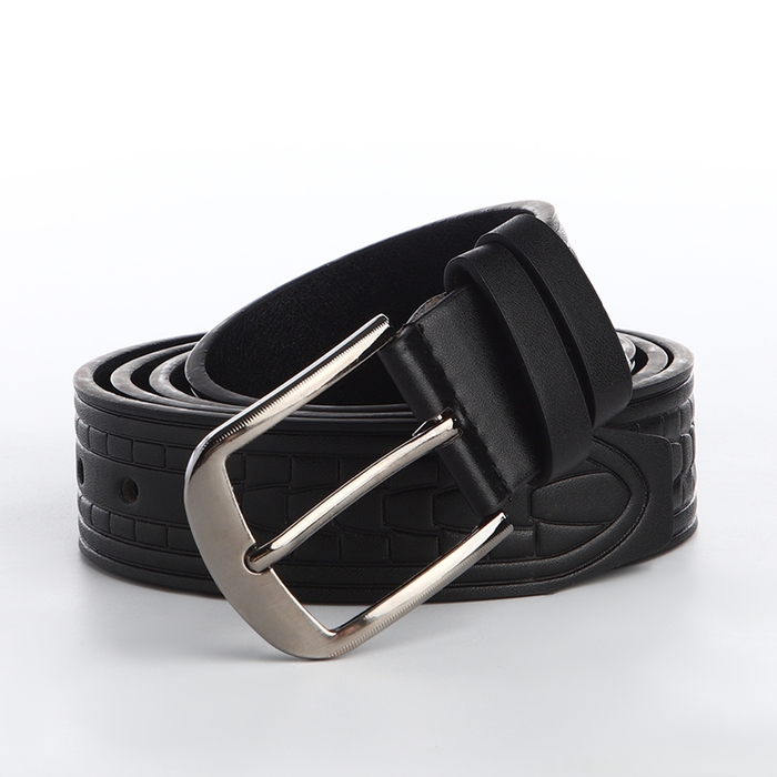 Ремень мужской «Великан», ширина 4 см, винт, пряжка металл, цвет чёрный Ремень мужской «Великан», ширина 4 см, винт, пряжка металл, цвет чёрный