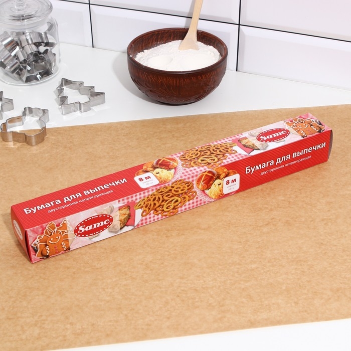 Пергамент силиконизированный, коричневый, жиростойкий, 38 см х 8 м Пергамент силиконизированный, коричневый, жиростойкий, 38 см х 8 м