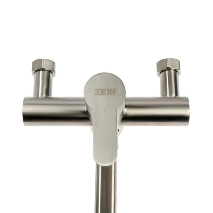 Смеситель для ванны ZEIN ZS2648, картридж керамика 35 мм, с душевым набором, нерж. сталь Смеситель для ванны ZEIN ZS2648, картридж керамика 35 мм, с душевым набором, нерж. сталь