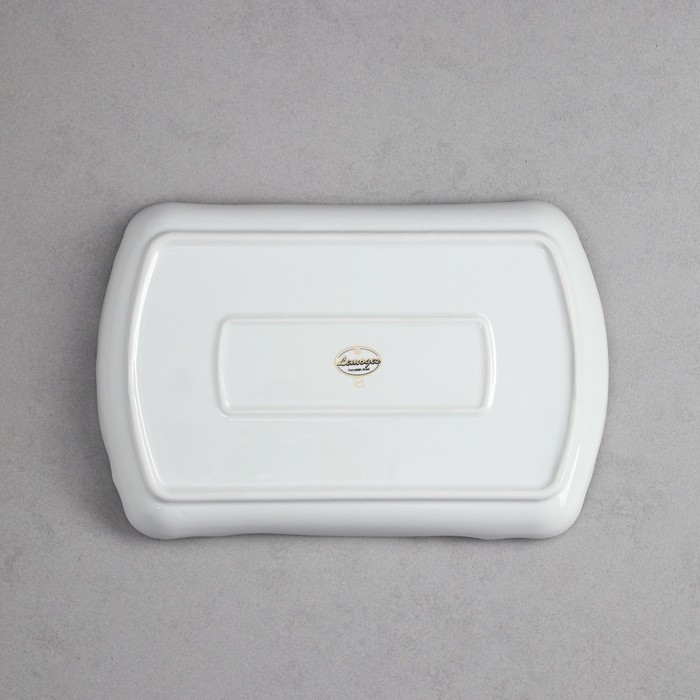 Тарелка Wave, прямоугольная, 800 мл, фарфор, Иран Тарелка Wave, прямоугольная, 800 мл, фарфор, Иран