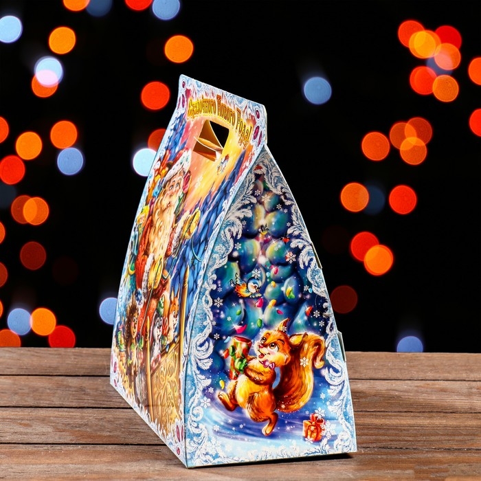 Новый год. Подарочная коробка Новый год. Подарочная коробка "Зимний Лес" 24,5 х 11,5 х 23 см.