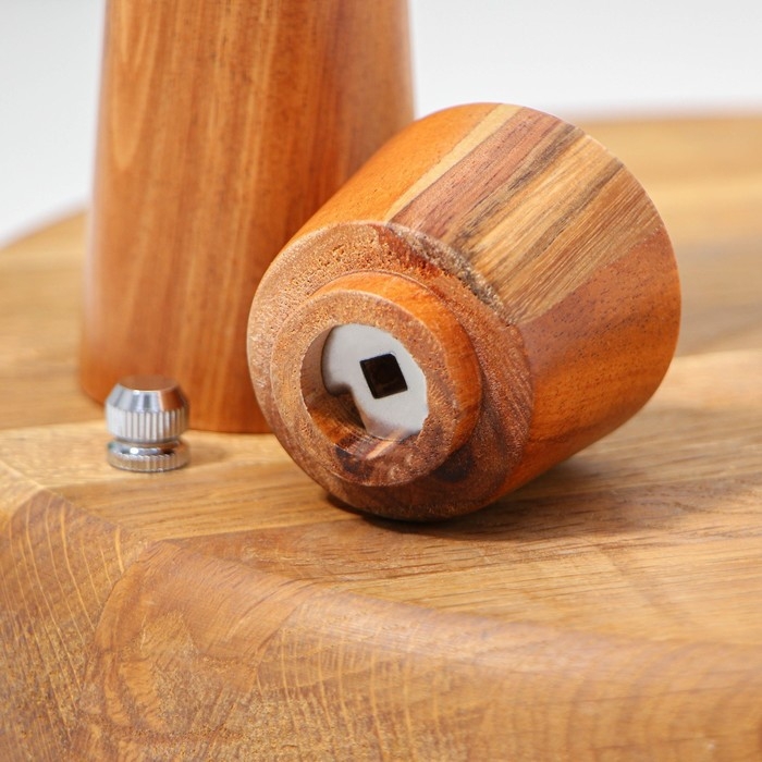 Мельница для специй Magistro Wooden, 5×16,5 см, керамический механизм, цвет коричневый Мельница для специй Magistro Wooden, 5×16,5 см, керамический механизм, цвет коричневый
