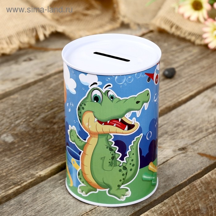 Копилка металл банка Копилка металл банка "Зверята-малыши" МИКС 12х8х8 см