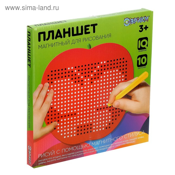 Магнитный планшет «Яблоко», большое, 468 отверстий, цвет красный