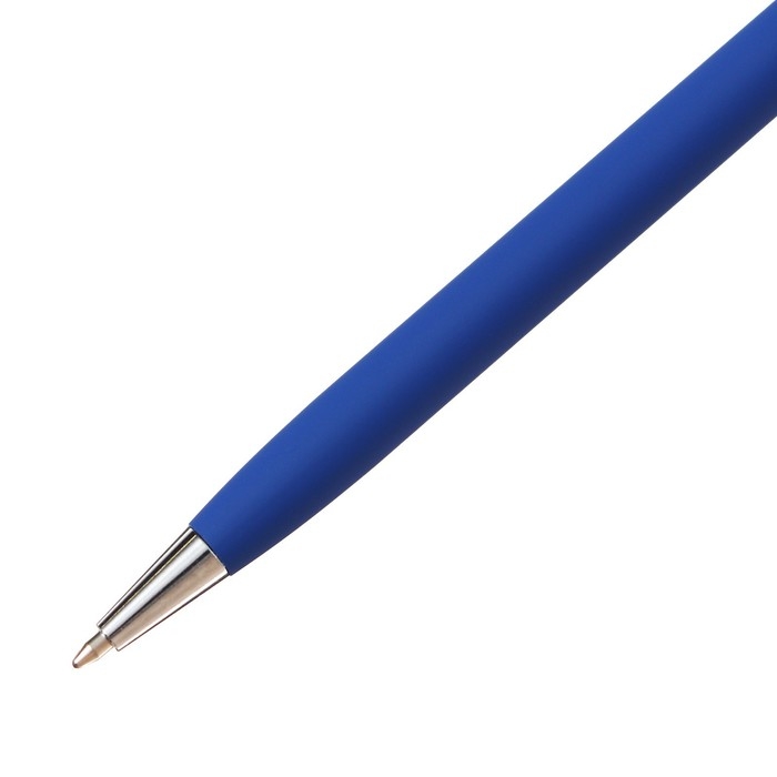 Ручка шариковая поворотная, 0.7 мм, BrunoVisconti PALERMO, стержень синий, металлический корпус Soft Touch синий, в футляре Ручка шариковая поворотная, 0.7 мм, BrunoVisconti PALERMO, стержень синий, металлический корпус Soft Touch синий, в футляре