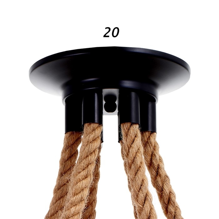 Светильник "Паук" 6хE27 40Вт черный