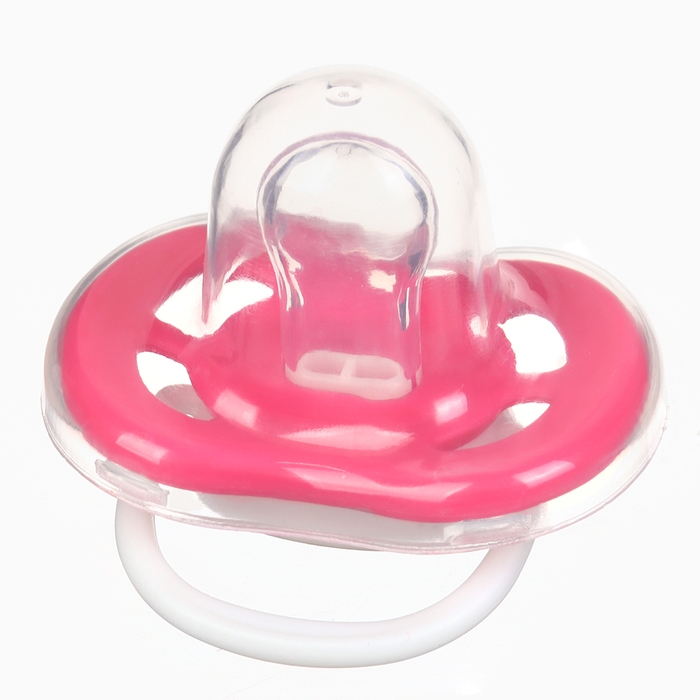 Набор: Соска - пустышка с держателем «Слоник», анатомическая +6 мес, цвет розовый Набор: Соска - пустышка с держателем «Слоник», анатомическая +6 мес, цвет розовый